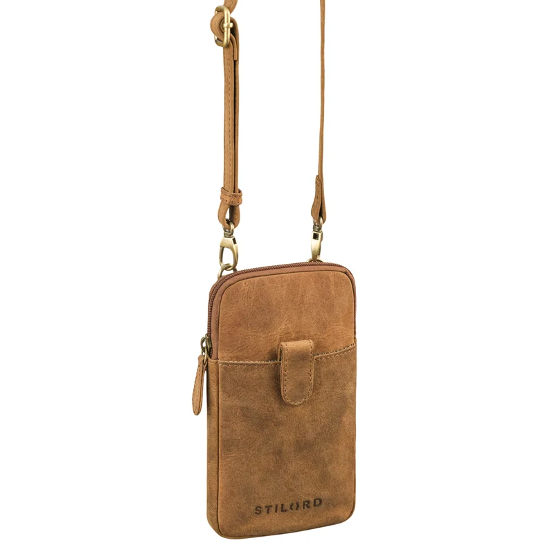 "Amara" Brusttasche mit Handy-Fach aus Echt Leder für Damen und Herren