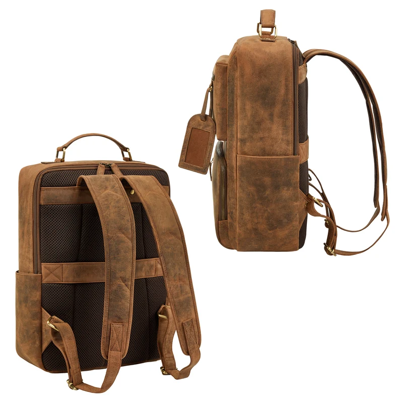 "Alejandro" moderner Business Lederrucksack 15.6 Zoll für Herren