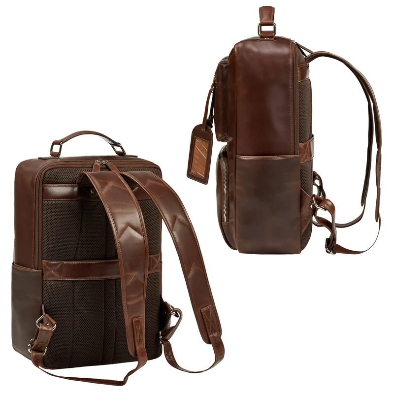 "Alejandro" moderner Business Lederrucksack 15.6 Zoll für Herren