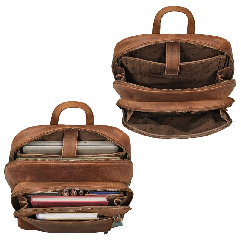 "July" Eleganter Rucksack Damen Leder