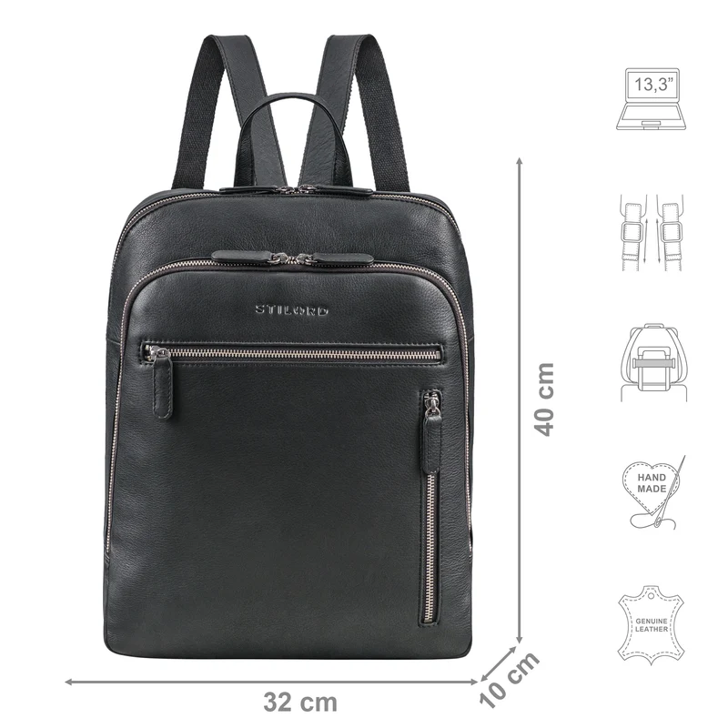 "July" Eleganter Rucksack Damen Leder