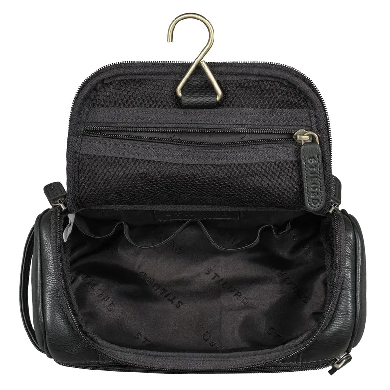 "Rowan" Vintage Leder Kulturbeutel zum Aufhängen