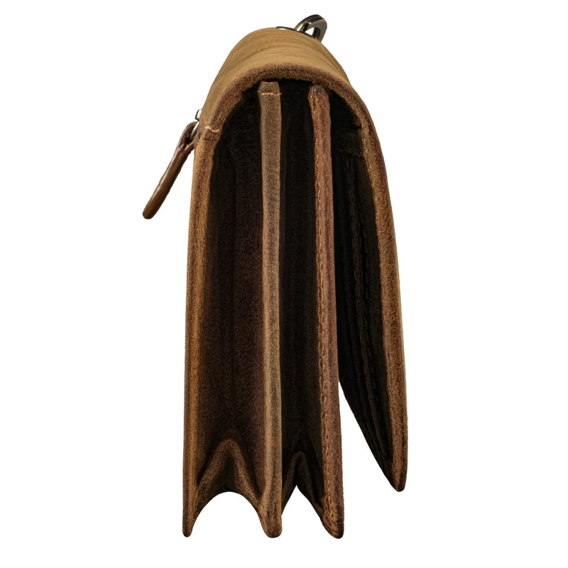 "Leonidas" Leder Portemonnaie Herren mit Kette RFID