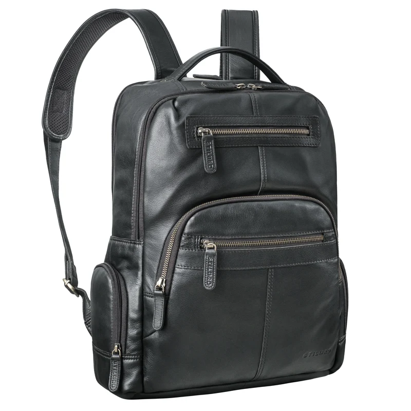 "Riccardo" Robuster Leder Laptoprucksack 18 Zoll für Herren & Damen