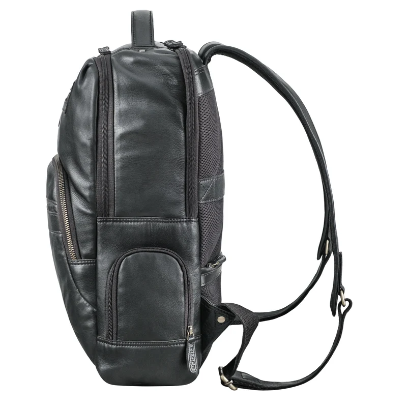 "Riccardo" Robuster Leder Laptoprucksack 18 Zoll für Herren & Damen