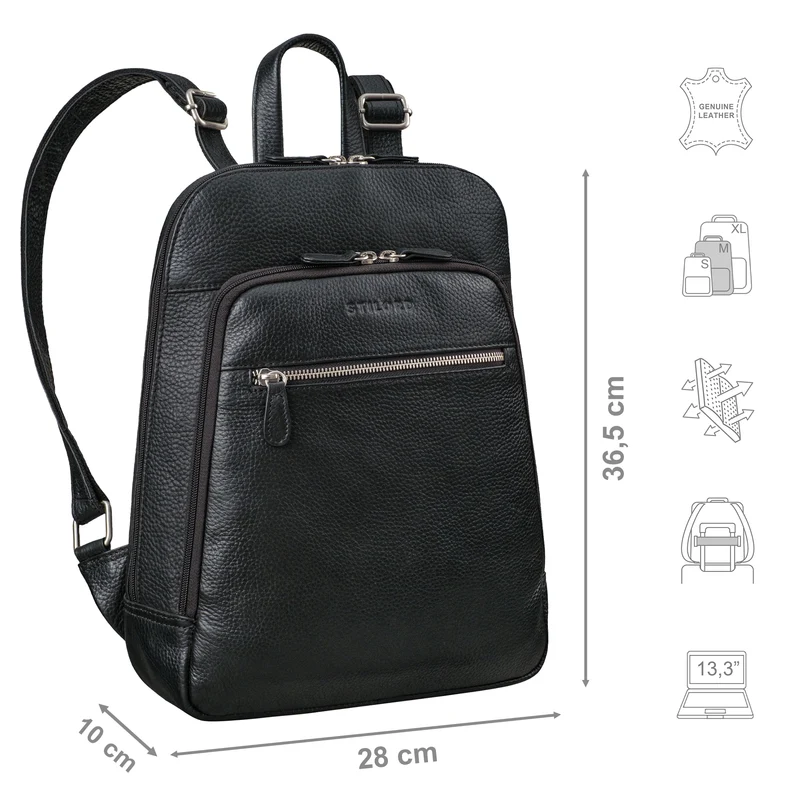 "Giselle" Laptop Lederrucksack 13.3 Zoll - 14 Zoll für Damen Herren