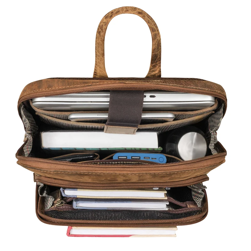 "Giselle" Laptop Lederrucksack 13.3 Zoll - 14 Zoll für Damen Herren