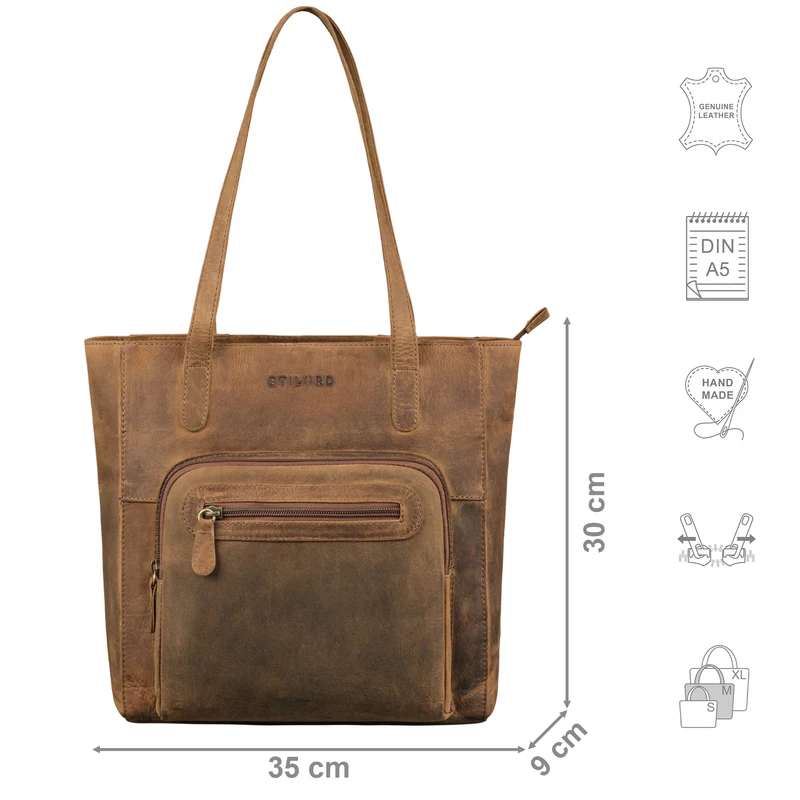 "Oraya" Stilvolle Damen Schultertasche mit langen Henkeln Mittelgroß