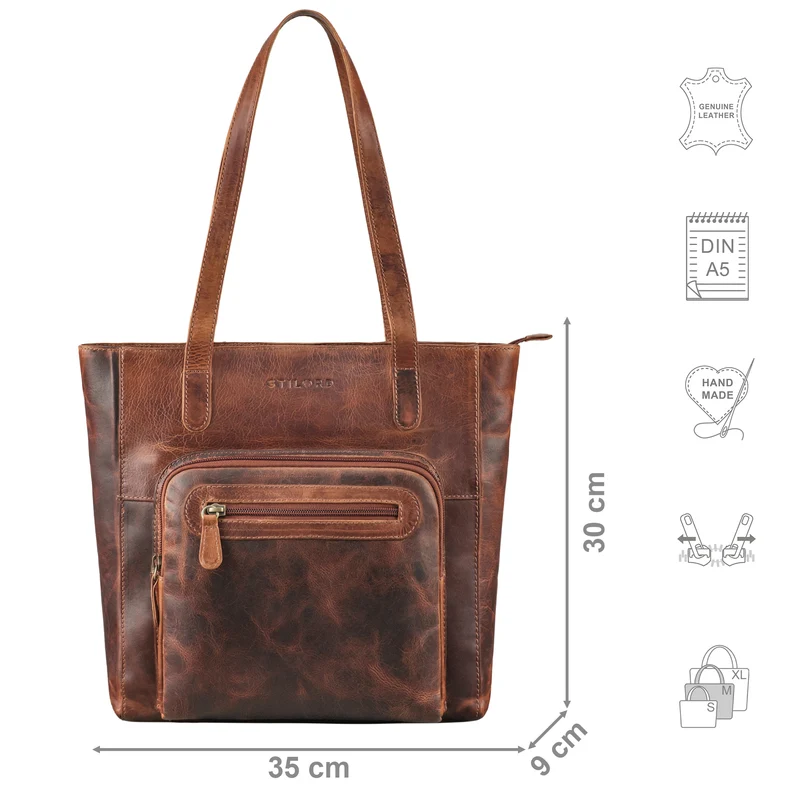 "Oraya" Stilvolle Damen Schultertasche mit langen Henkeln Mittelgroß