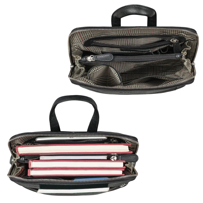 "Doris" Elegantes Lederrucksack Frauen Echt-Leder mittelgroß