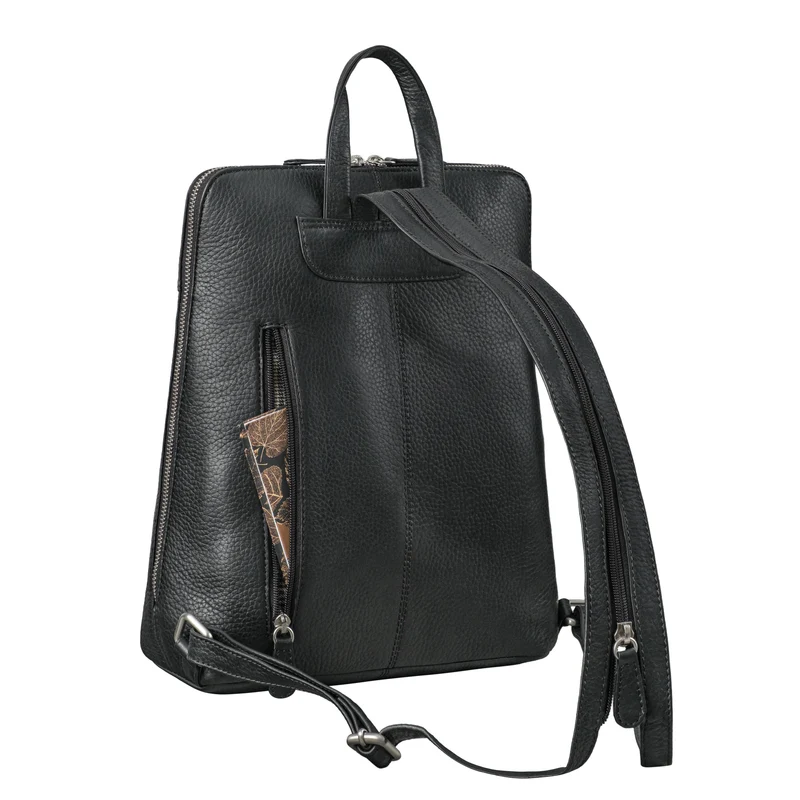 "Doris" Elegantes Lederrucksack Frauen Echt-Leder mittelgroß