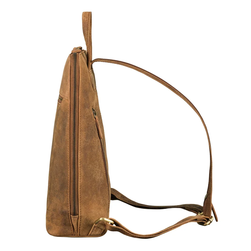 "Doris" Elegantes Lederrucksack Frauen Echt-Leder mittelgroß