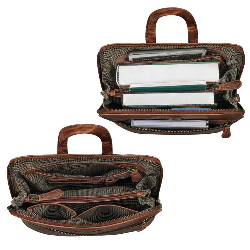 "Doris" Elegantes Lederrucksack Frauen Echt-Leder mittelgroß