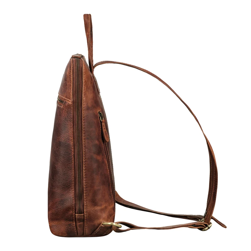 "Doris" Elegantes Lederrucksack Frauen Echt-Leder mittelgroß