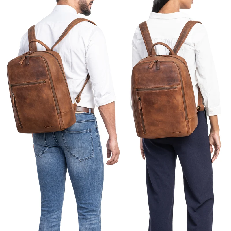 "Jai" Leder Rucksack Herren Groß