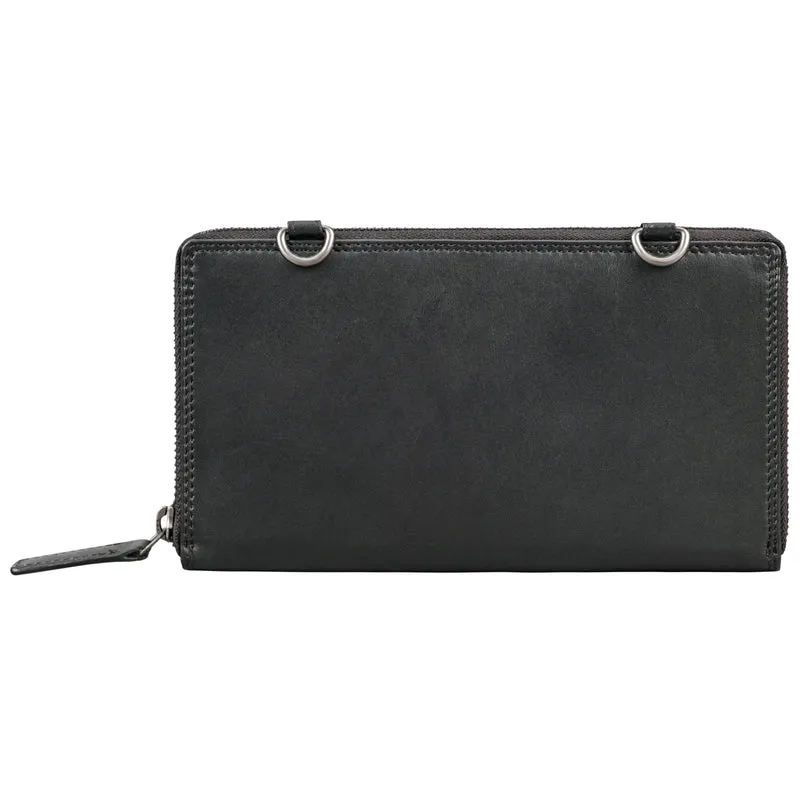 "Monica" 4 in 1 Leder Geldbörse mit Handyfach Schultertasche Damen