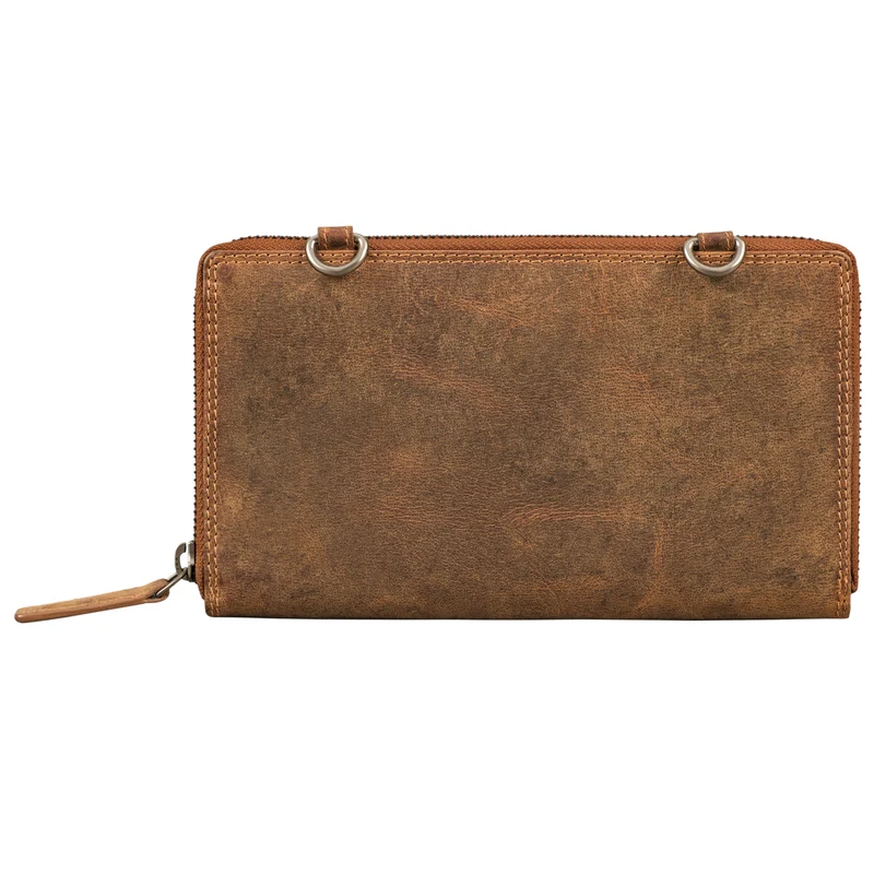"Monica" 4 in 1 Leder Geldbörse mit Handyfach Schultertasche Damen