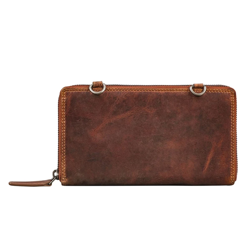 "Monica" 4 in 1 Leder Geldbörse mit Handyfach Schultertasche Damen