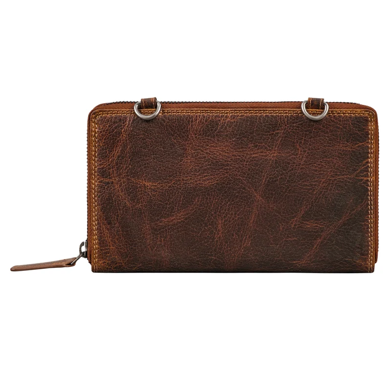 "Monica" 4 in 1 Leder Geldbörse mit Handyfach Schultertasche Damen