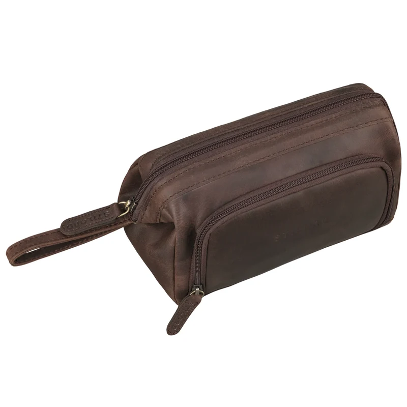 "Henry" Kosmetiktasche und Kulturbeutel aus Leder