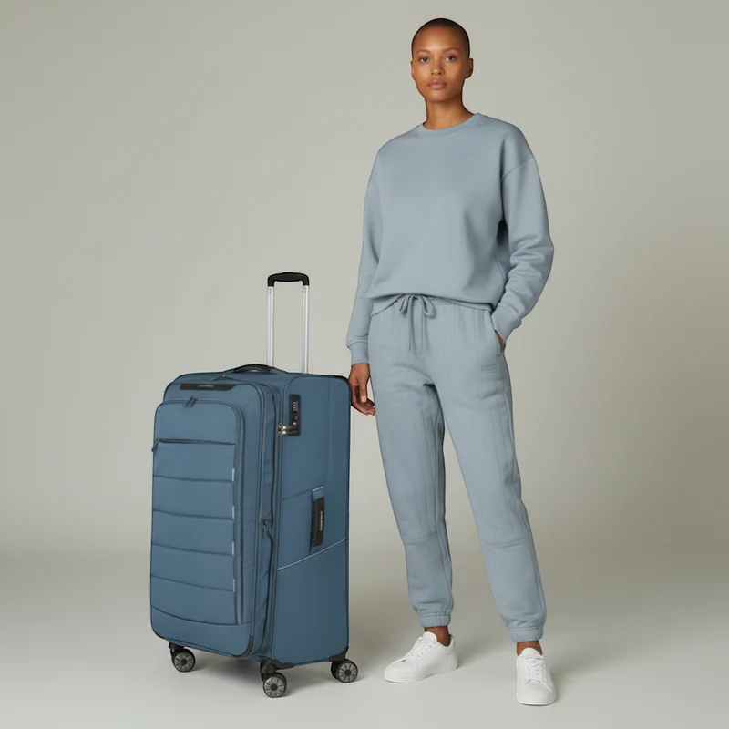 Travelite Skaii 4-Rollen Trolley L 78 cm -Panoramablau