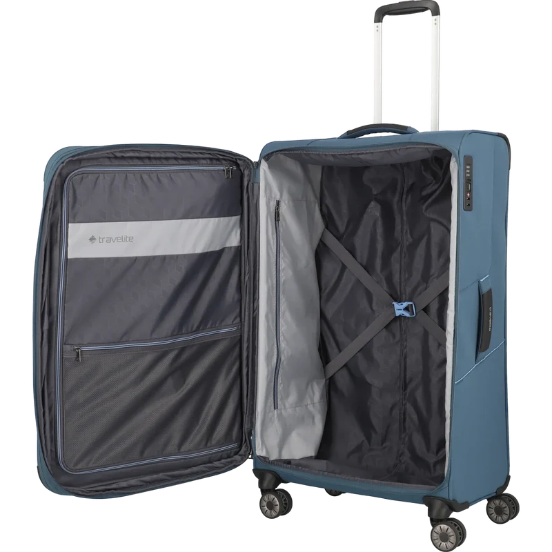 Travelite Skaii 4-Rollen Trolley L 78 cm -Panoramablau