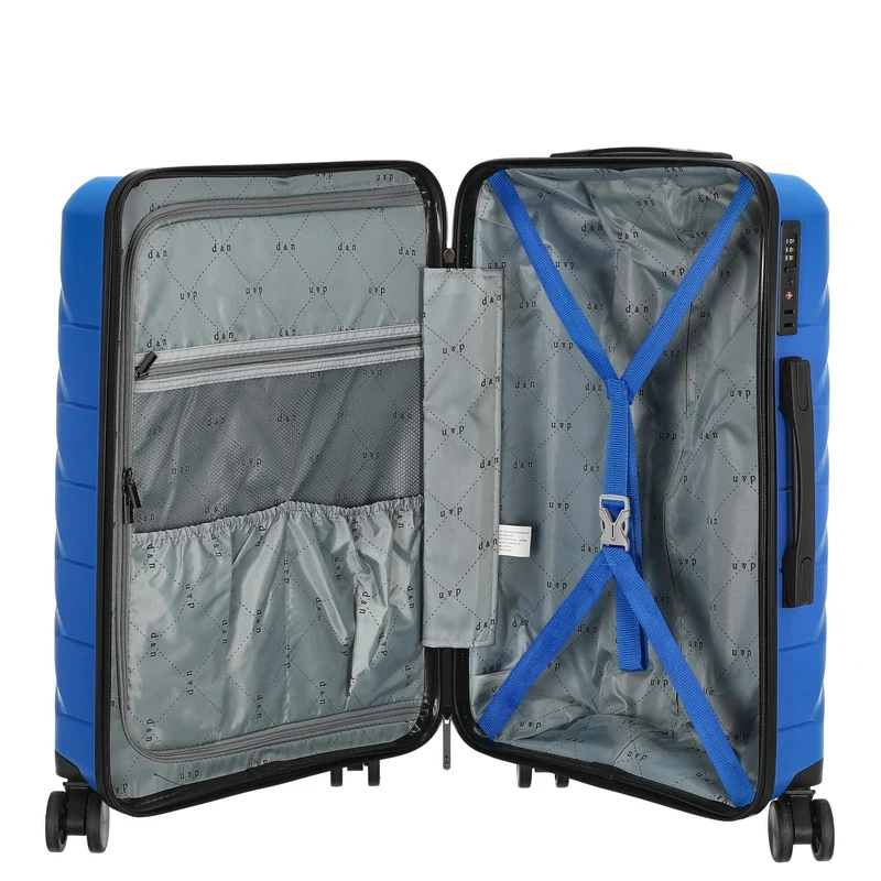 D&N Travel Line 4100 - 4-Rollen-Trolley M 64 cm (blau)