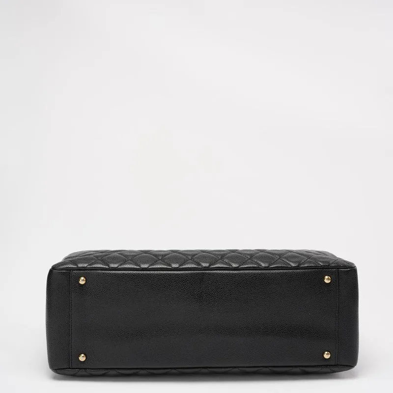 Chanel Black Grand Shopping Tote (GST) Tasche aus Kaviarleder