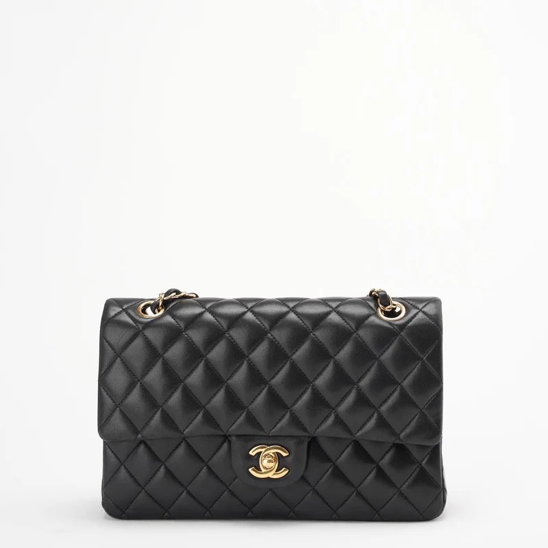 Chanel Classic Double Flap Bag Schwarz Medium