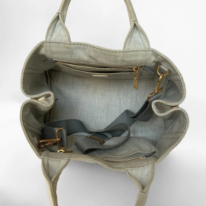 Prada Canapa Tote Large Denim