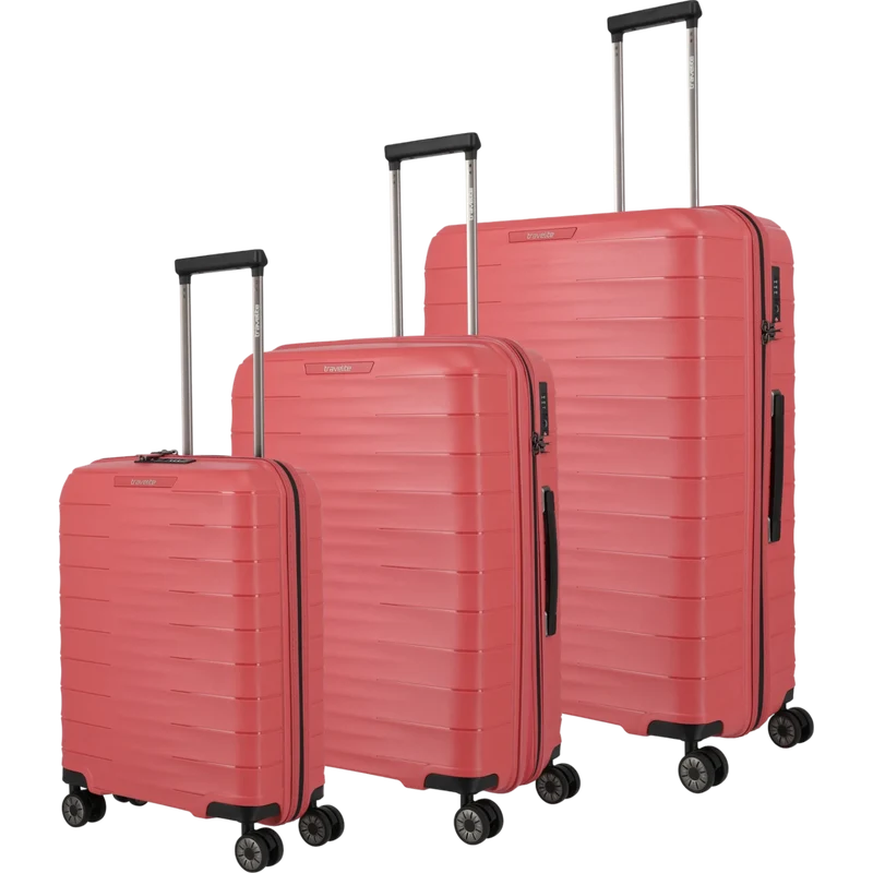 Travelite Mooby 4-Rollen-Kofferset 3tlg. L/M/S -Rot