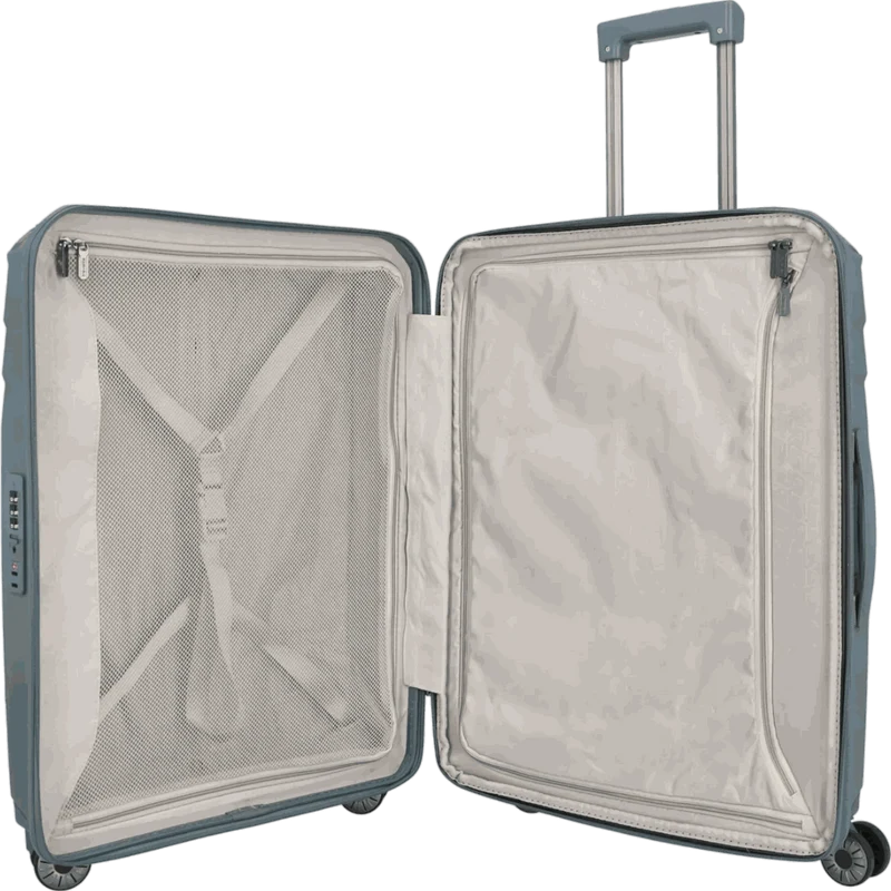 Travelite Elvaa 4-Rollen-Trolley M 66 cm -Blaugrau