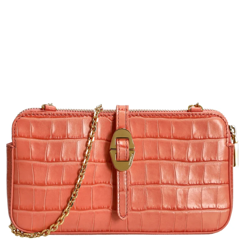 Coccinelle Mini Bag Croco Soft - Umhängetasche 20 cm (geranium)