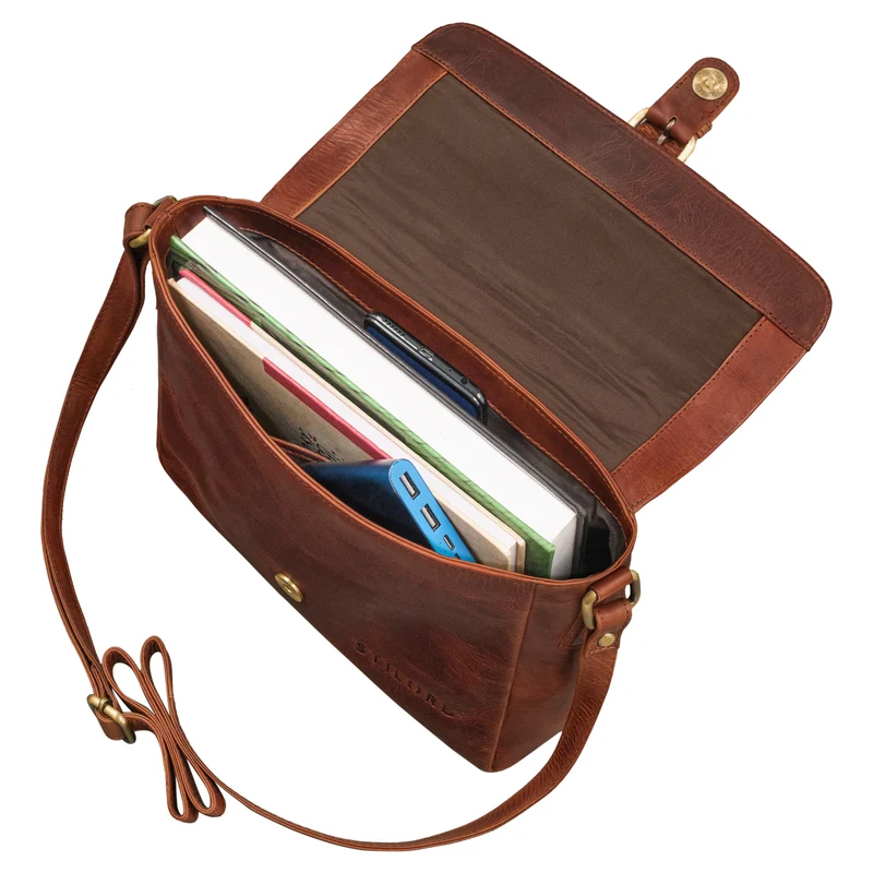 "Letizia" Leder Schultertasche Damen mittelgroß