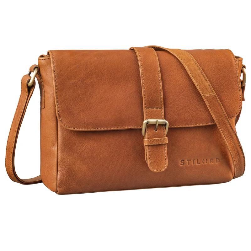 "Letizia" Leder Schultertasche Damen mittelgroß