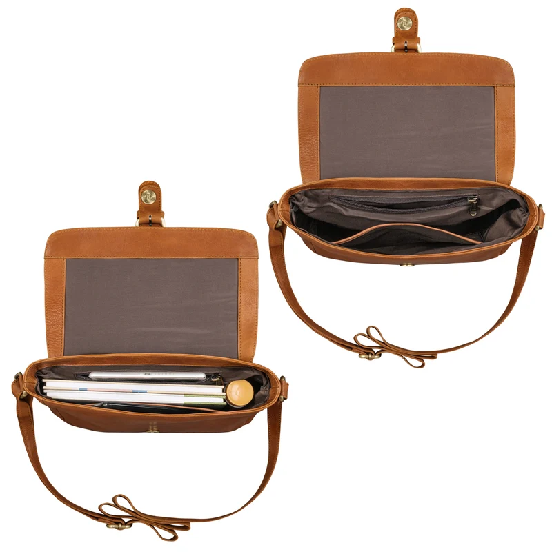 "Letizia" Leder Schultertasche Damen mittelgroß