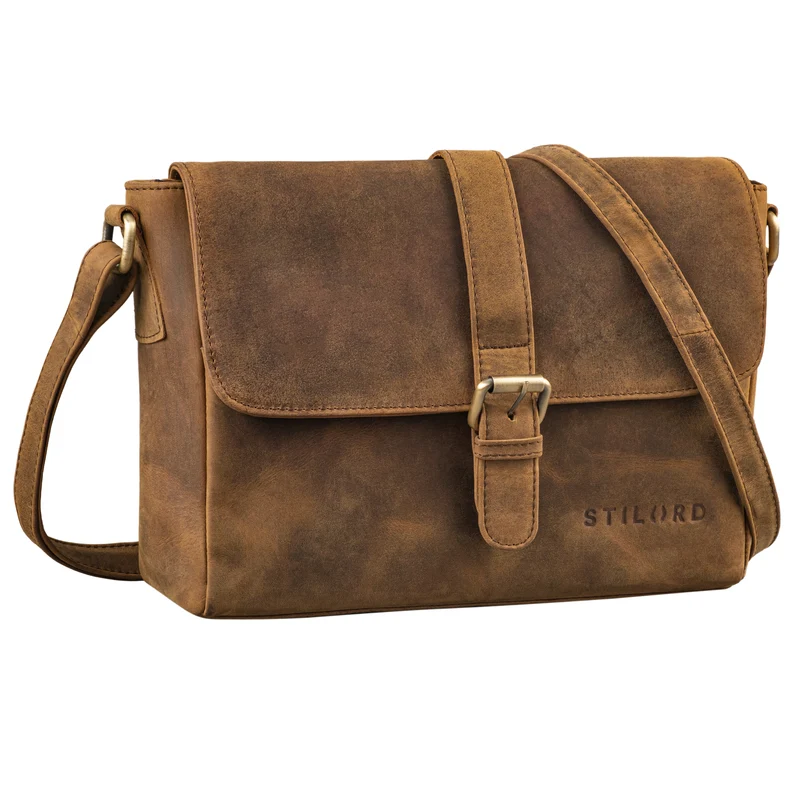 "Letizia" Leder Schultertasche Damen mittelgroß