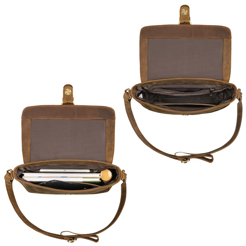 "Letizia" Leder Schultertasche Damen mittelgroß