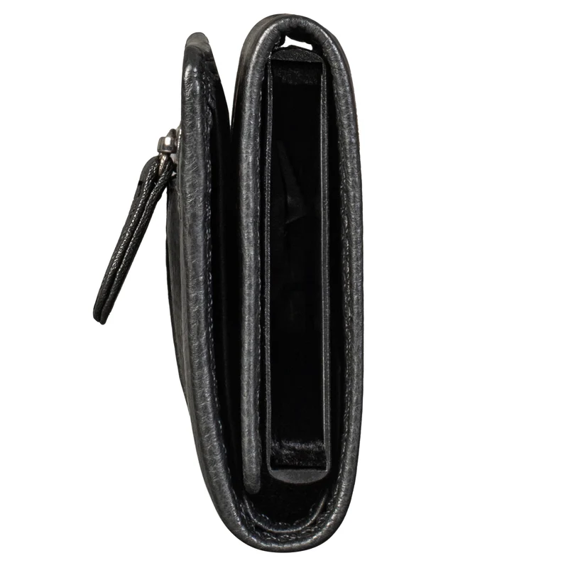 "Roy" Leder Mini Slim Wallet Herren mit Münzfach RFID Schutz Pop Up