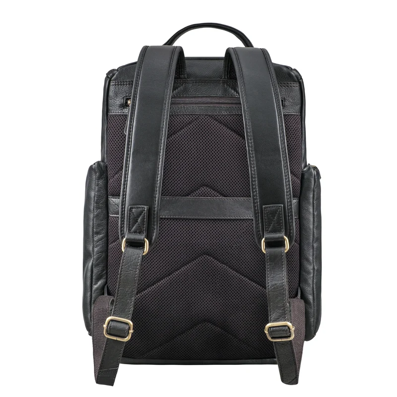"Reggie" XL Leder Rucksack Herren mit 15 - 17 Zoll Laptop Fach Groß