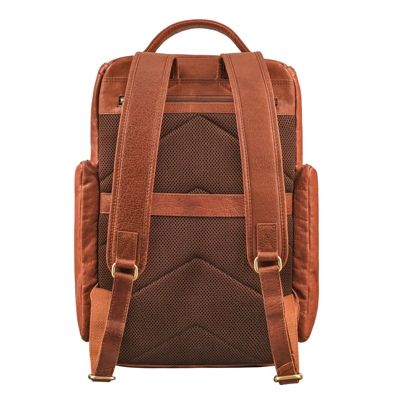 "Reggie" XL Leder Rucksack Herren mit 15 - 17 Zoll Laptop Fach Groß