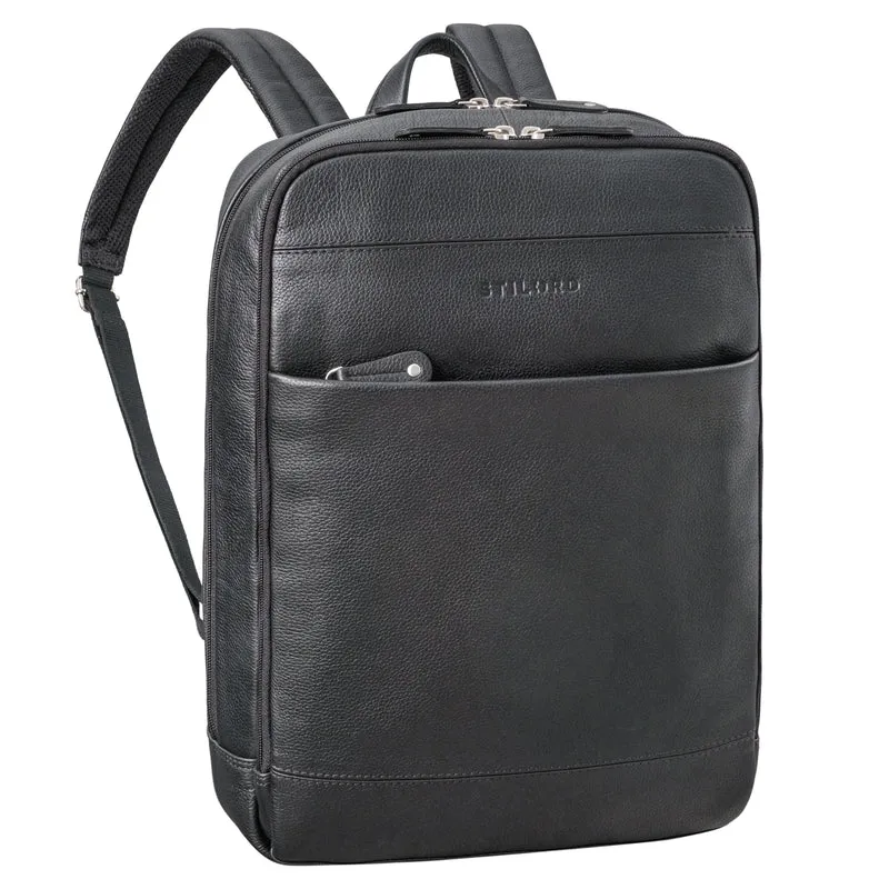 "Leo" Leder Rucksack mit Laptop-Fach 15,6 Zoll und Rückenbelüftung
