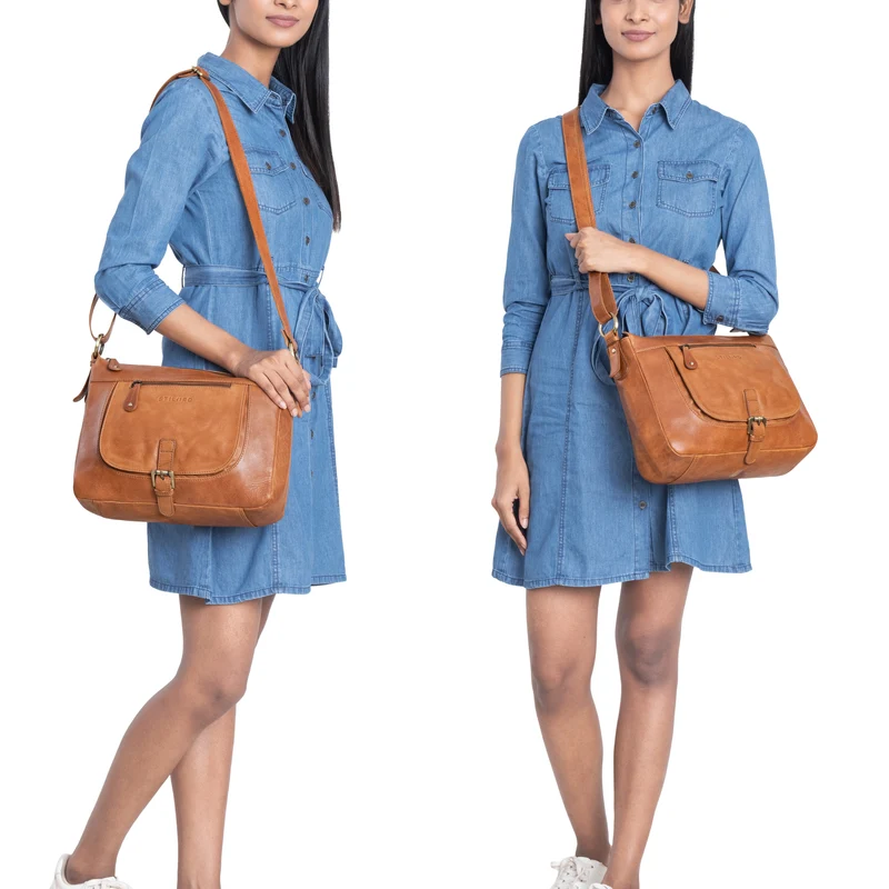 "Odette" Leder Handtasche Damen Umhängetasche