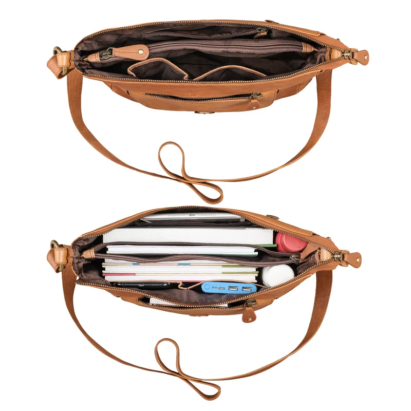 "Odette" Leder Handtasche Damen Umhängetasche
