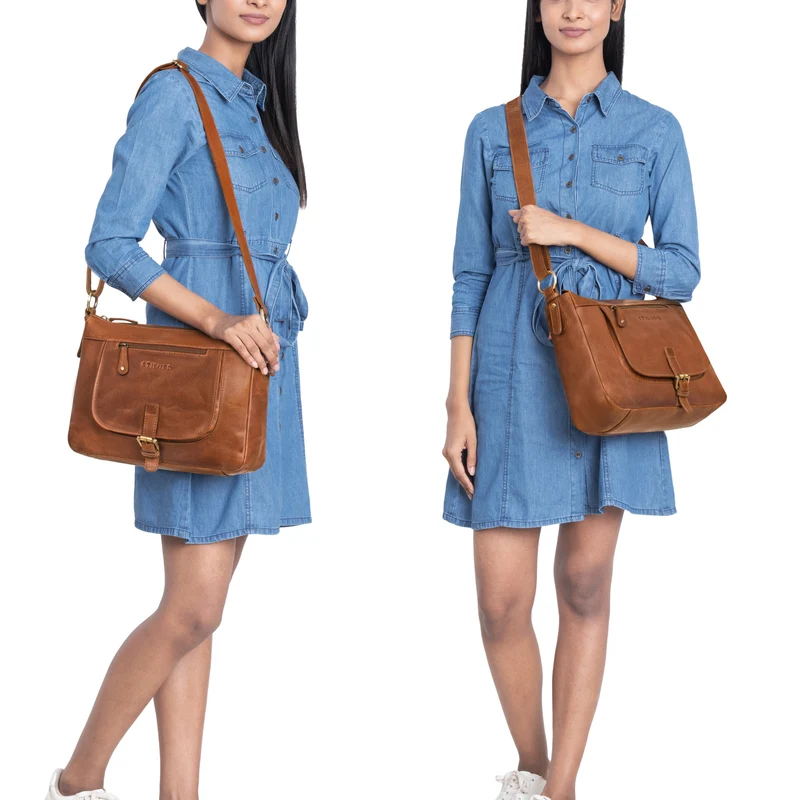 "Odette" Leder Handtasche Damen Umhängetasche