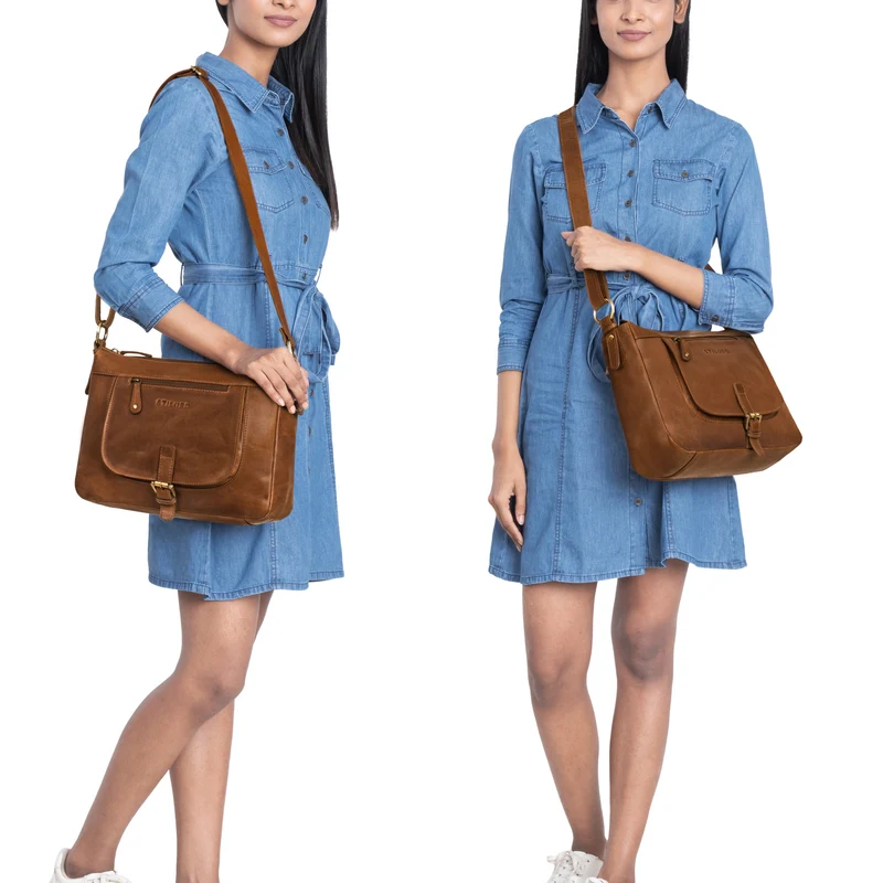 "Odette" Leder Handtasche Damen Umhängetasche