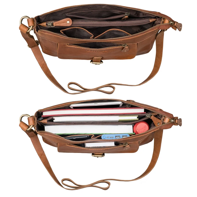 "Odette" Leder Handtasche Damen Umhängetasche