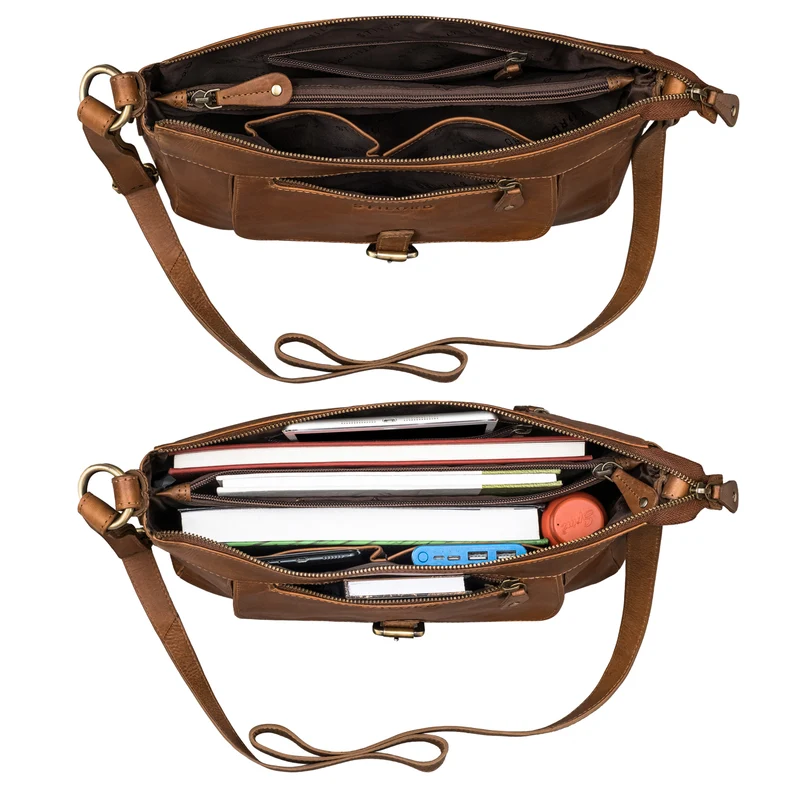 "Odette" Leder Handtasche Damen Umhängetasche