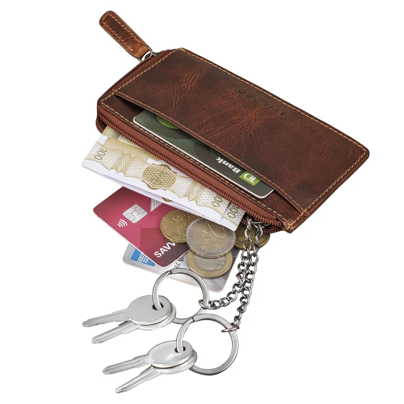 "Ano" 2 in 1 Leder Schlüsseltasche mit 6 Kartenfächern Münzfach