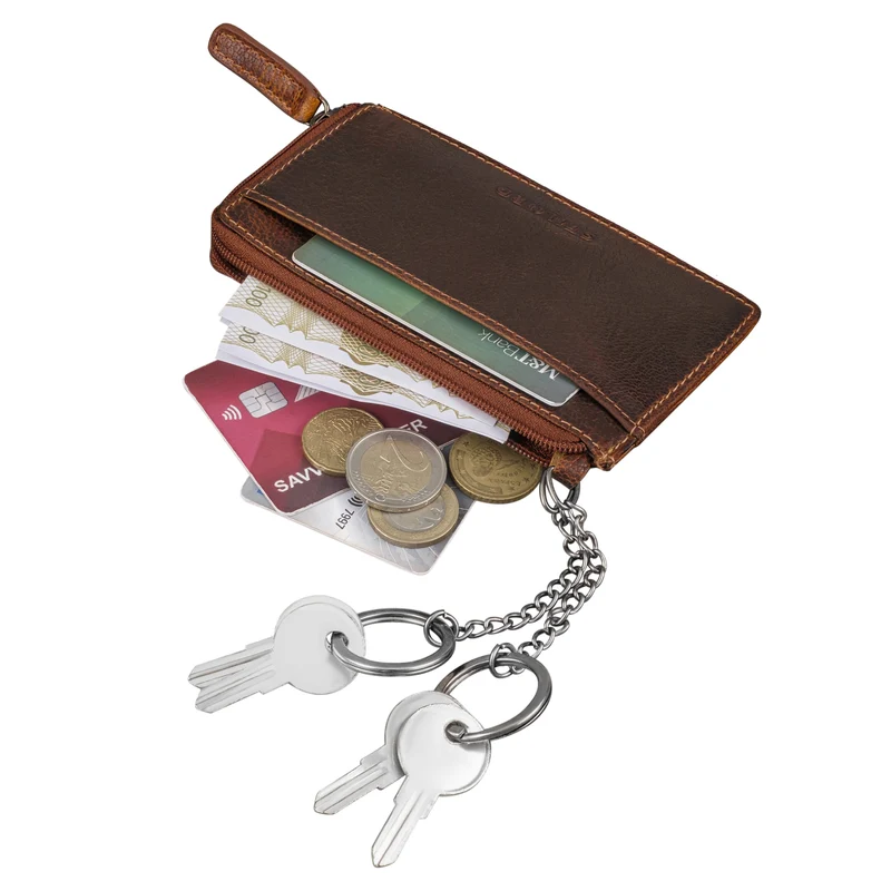 "Ano" 2 in 1 Leder Schlüsseltasche mit 6 Kartenfächern Münzfach